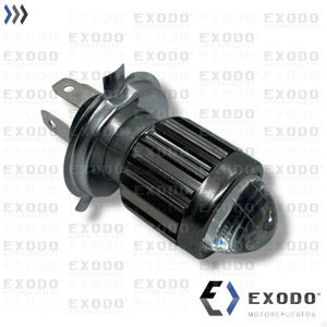 LAMPARA LED 12V P43T (H4) "LUPA Blanca/Blanca" *