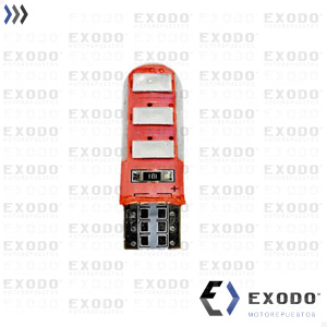 LED T10 6 SMD SILICONADO (Rojo) *