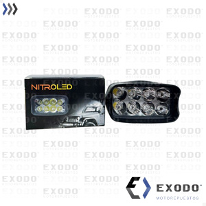 FARO LED RECTANGULAR 12 volt 8 LED c/soporte  *