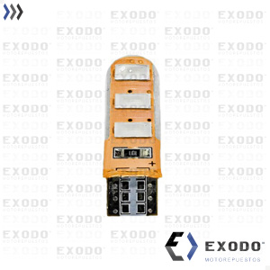 LED T10 6 SMD SILICONADO (Ambar) *