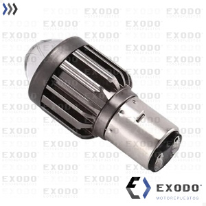 LAMPARA LED 12V BA20D (T/BOSCH) "LUPA Blanca/Blanca" *