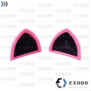 Imagen de OREJA DE GATO (P/ casco) Rosa y Negro **